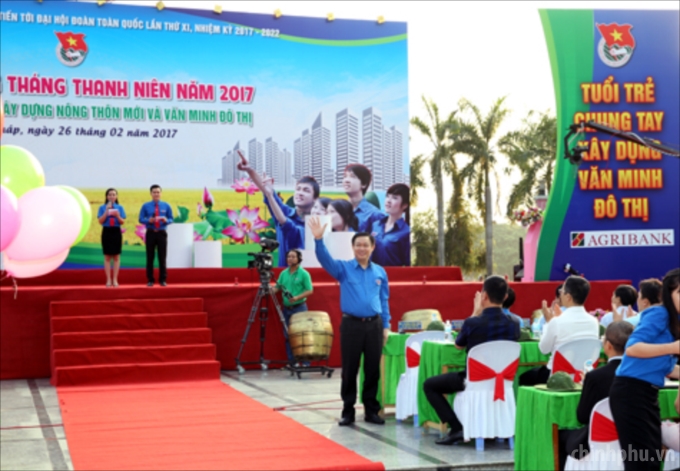 Phó Thủ tướng Vương Đình Huệ dự lễ khởi động Tháng Thanh niên 2017.